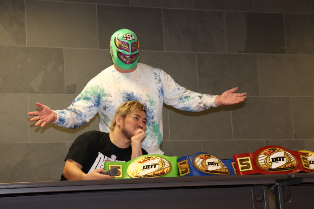 【Ultimate Party 2019記者会見】KOD10人タッグ戦はなぜか大石の“レスラー辞任”が懸けられる?「12月に父になる大石真翔