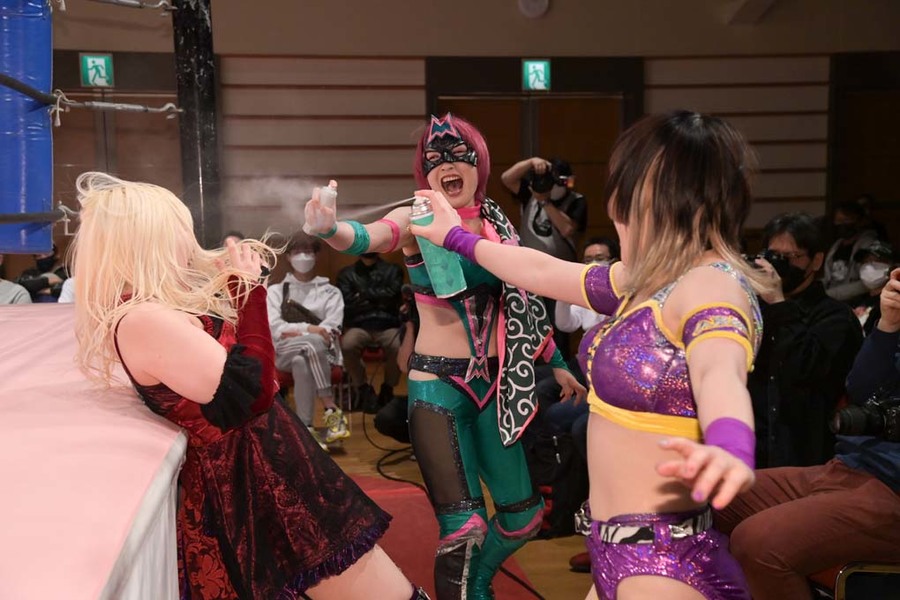 Hyper Misao, Arisu Endo, Spray Yuki Aino TJPW